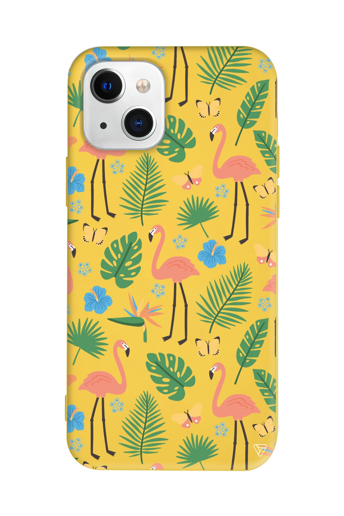 Tropik Flamingo Lansman Model İçi Kadife Silikon Telefon Kılıfı – Plus Serisine Özel