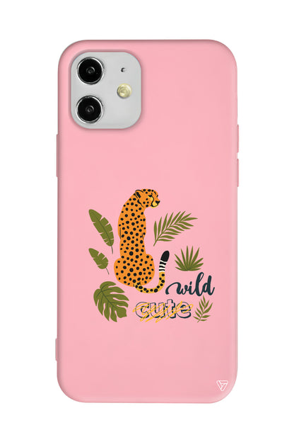 Vahsi Leopar Lansman Model İçi Kadife Silikon Telefon Kılıfı