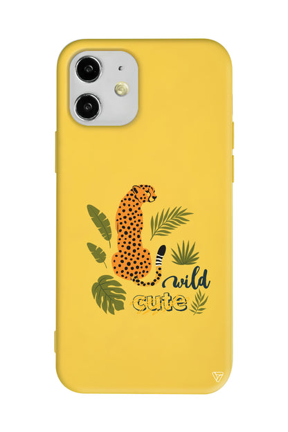 Vahsi Leopar Lansman Model İçi Kadife Silikon Telefon Kılıfı