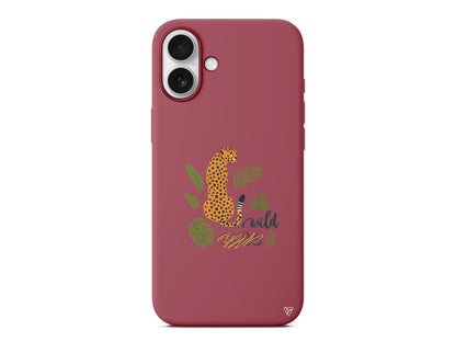 Vahsi Leopar Lansman Model İçi Kadife Silikon Telefon Kılıfı