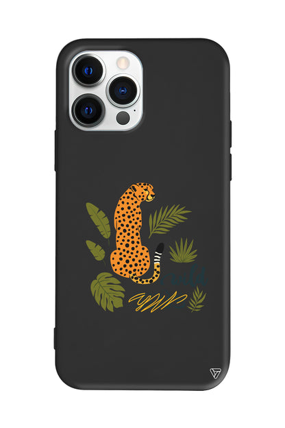 Vahsi Leopar Lansman Model İçi Kadife Silikon Telefon Kılıfı