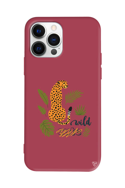 Vahsi Leopar Lansman Model İçi Kadife Silikon Telefon Kılıfı