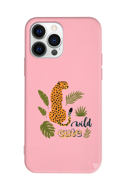 Vahsi Leopar Lansman Model İçi Kadife Silikon Telefon Kılıfı