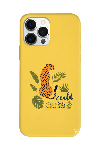 Vahsi Leopar Lansman Model İçi Kadife Silikon Telefon Kılıfı