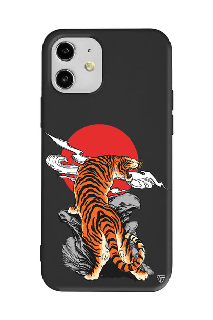 Kükreyen Leopar Lansman Model İçi Kadife Silikon Telefon Kılıfı