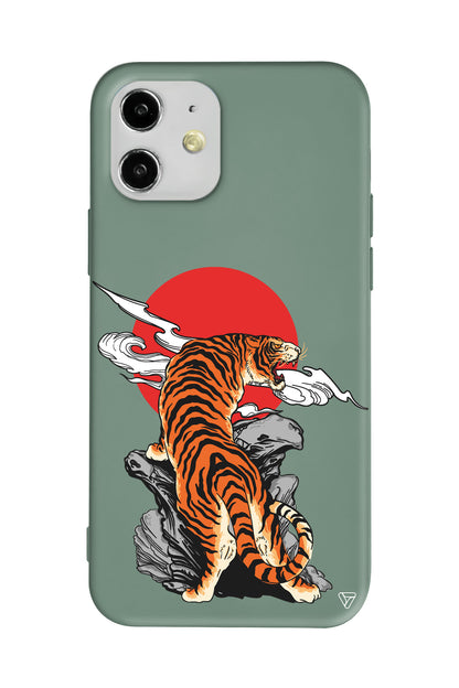 Kükreyen Leopar Lansman Model İçi Kadife Silikon Telefon Kılıfı