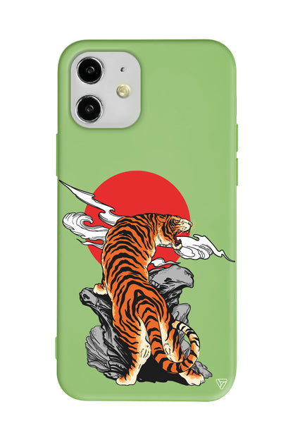 Kükreyen Leopar Lansman Model İçi Kadife Silikon Telefon Kılıfı