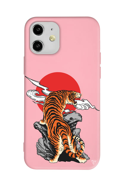 Kükreyen Leopar Lansman Model İçi Kadife Silikon Telefon Kılıfı