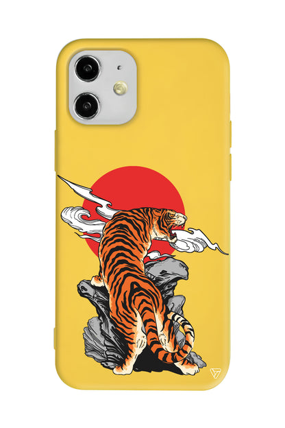 Kükreyen Leopar Lansman Model İçi Kadife Silikon Telefon Kılıfı