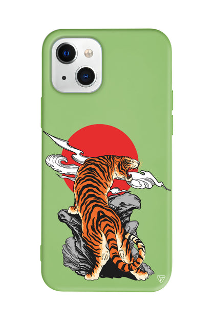 Kükreyen Leopar Lansman Model İçi Kadife Silikon Telefon Kılıfı