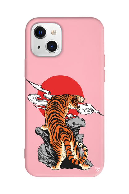 Kükreyen Leopar Lansman Model İçi Kadife Silikon Telefon Kılıfı