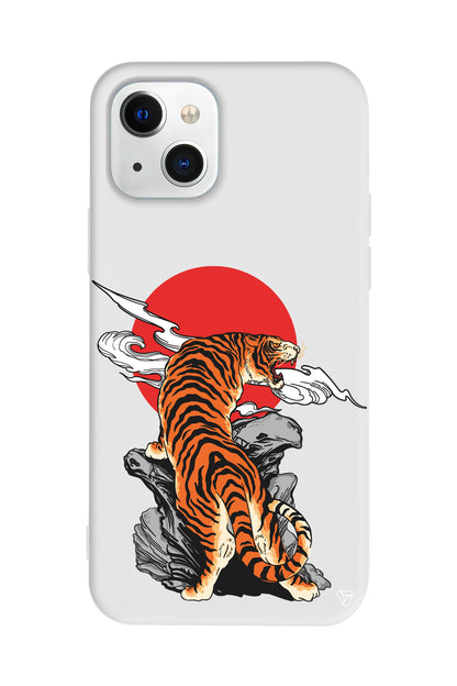 Kükreyen Leopar Lansman Model İçi Kadife Silikon Telefon Kılıfı