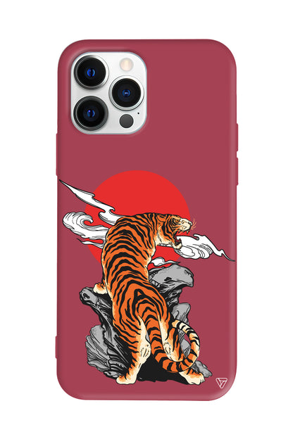 Kükreyen Leopar Lansman Model İçi Kadife Silikon Telefon Kılıfı