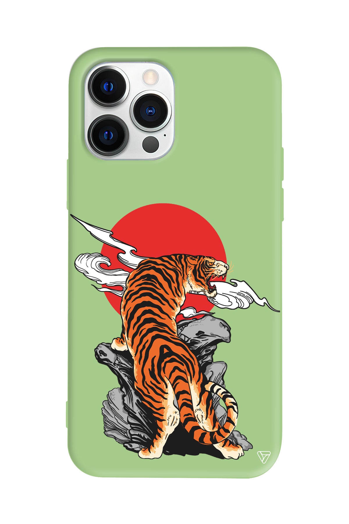 Kükreyen Leopar Lansman Model İçi Kadife Silikon Telefon Kılıfı