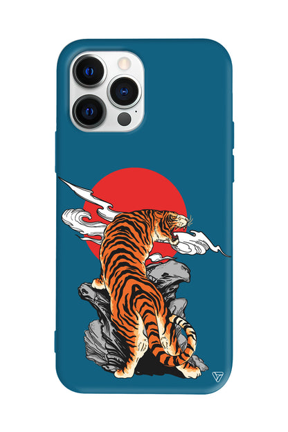 Kükreyen Leopar Lansman Model İçi Kadife Silikon Telefon Kılıfı