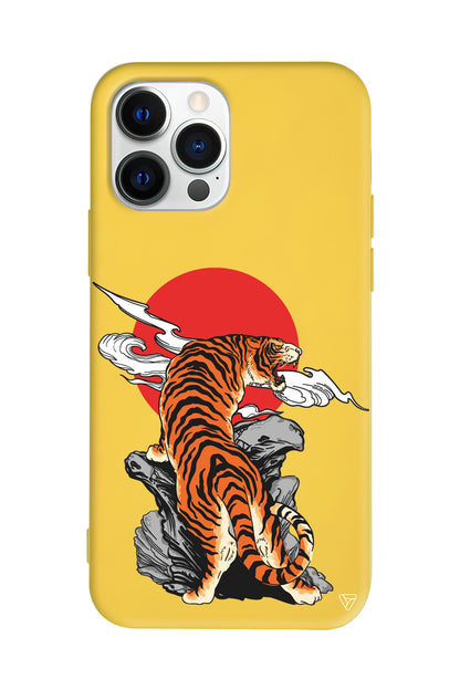 Kükreyen Leopar Lansman Model İçi Kadife Silikon Telefon Kılıfı