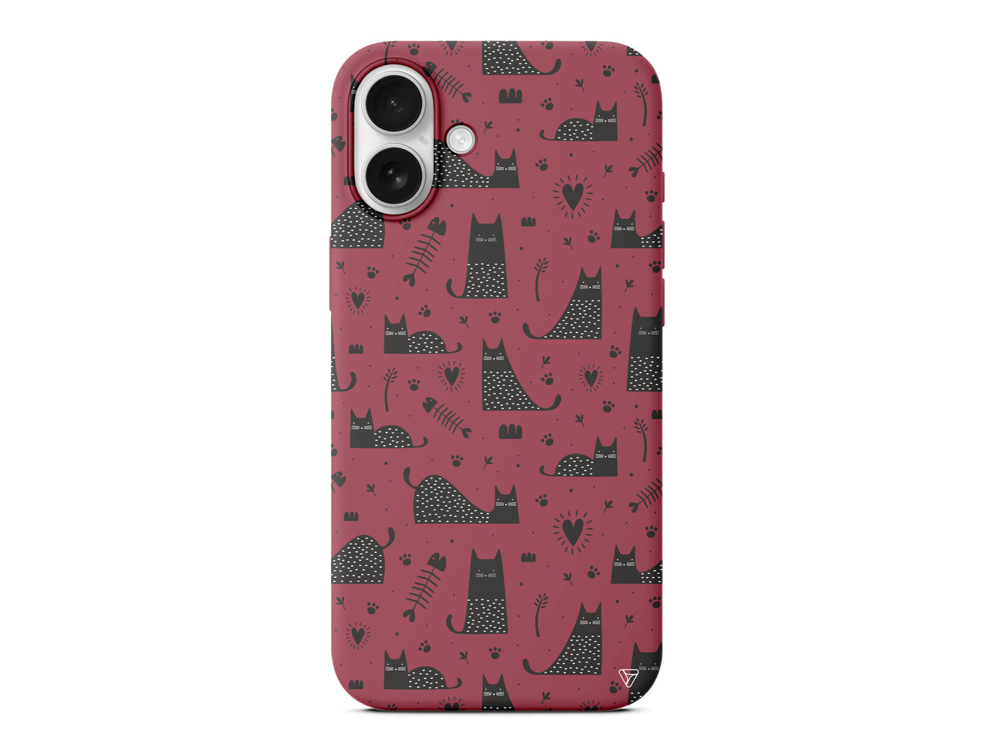 Balık ve Kedi Lansman Model İçi Kadife Silikon Telefon Kılıfı