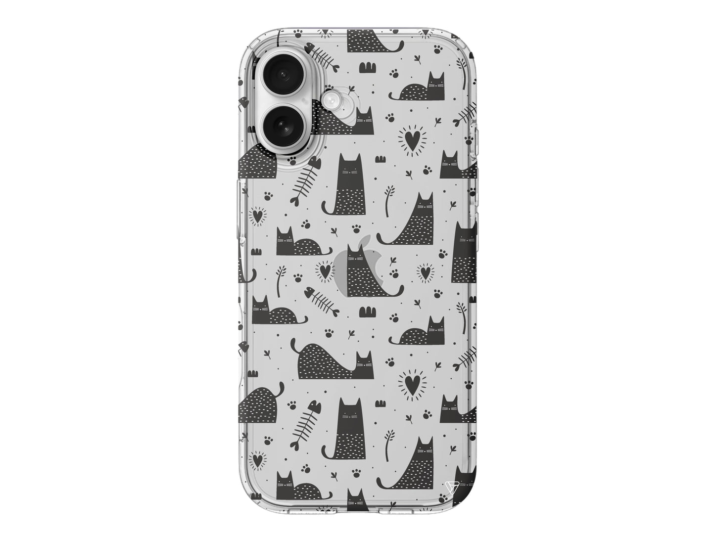 Balık ve Kedi Lansman Model İçi Kadife Silikon Telefon Kılıfı