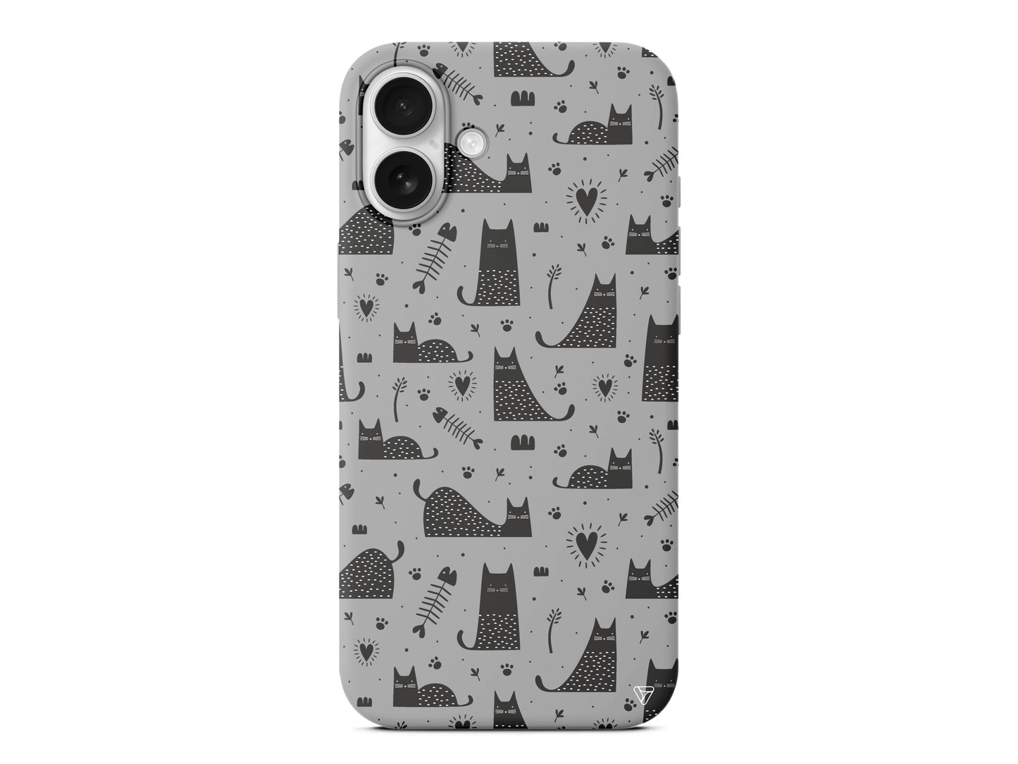 Balık ve Kedi Lansman Model İçi Kadife Silikon Telefon Kılıfı