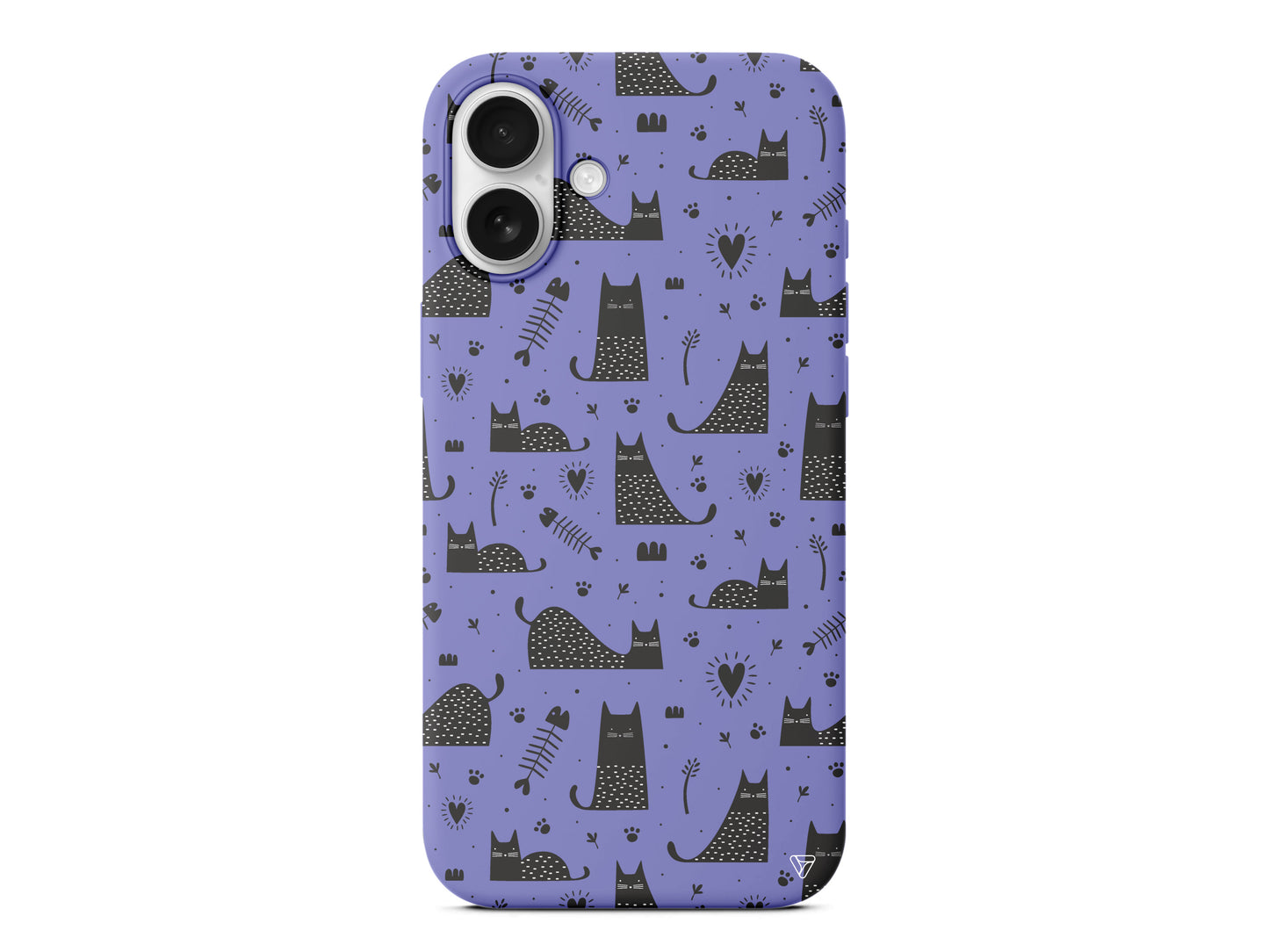 Balık ve Kedi Lansman Model İçi Kadife Silikon Telefon Kılıfı