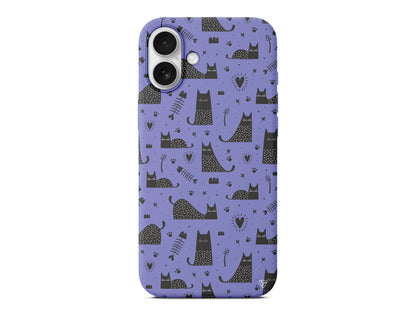 Balık ve Kedi Lansman Model İçi Kadife Silikon Telefon Kılıfı