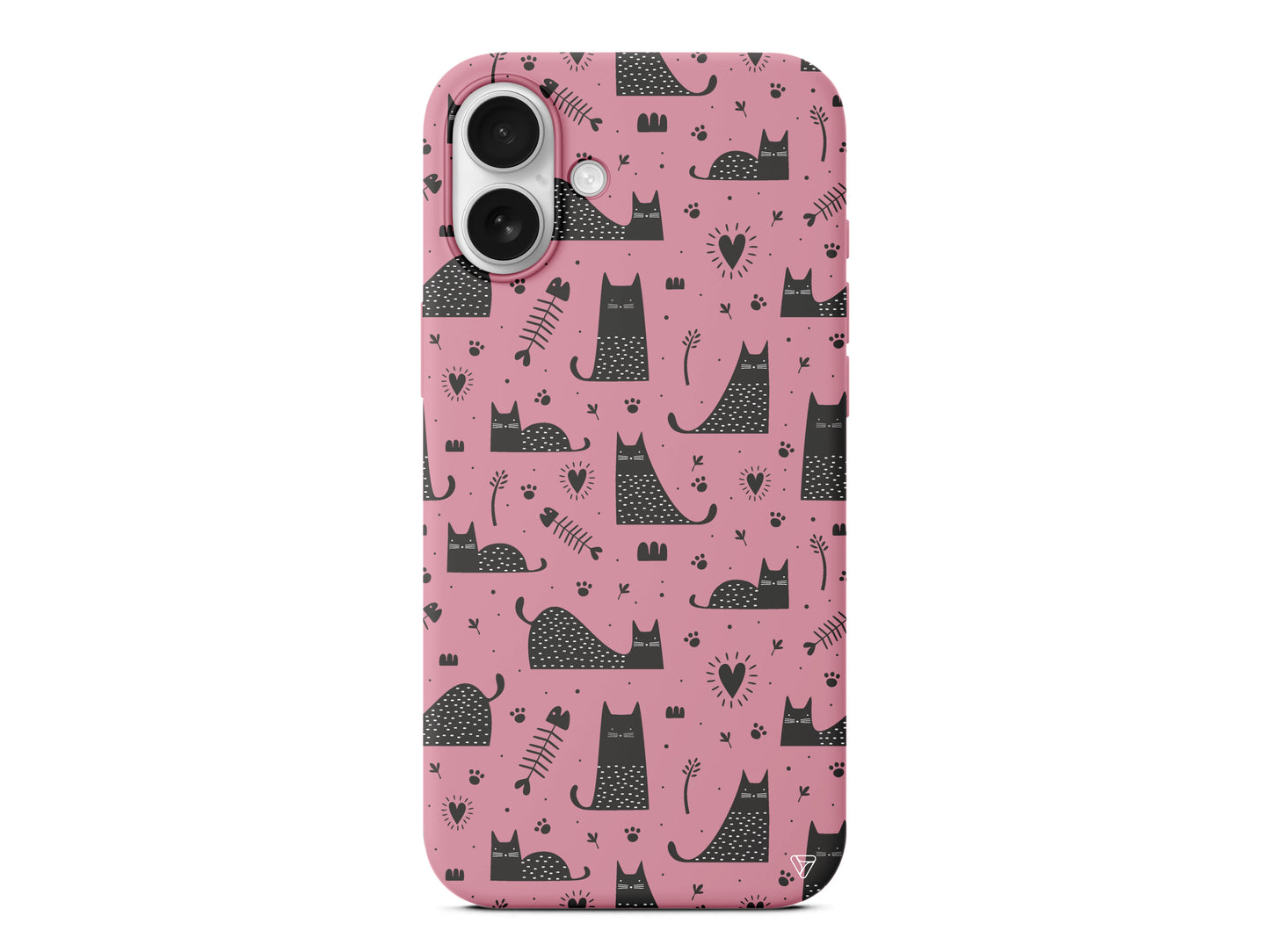 Balık ve Kedi Lansman Model İçi Kadife Silikon Telefon Kılıfı – Plus Serisine Özel