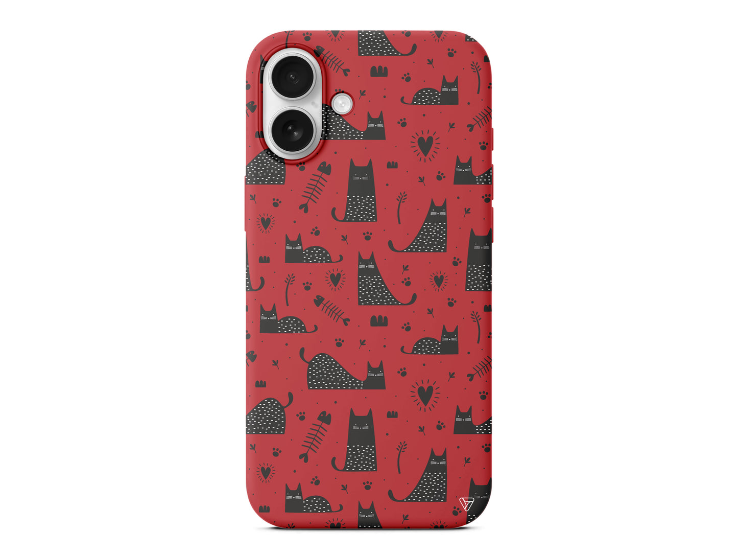 Balık ve Kedi Lansman Model İçi Kadife Silikon Telefon Kılıfı – Plus Serisine Özel