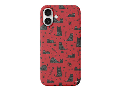 Balık ve Kedi Lansman Model İçi Kadife Silikon Telefon Kılıfı – Plus Serisine Özel