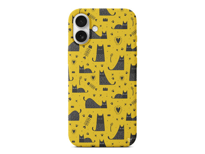 Balık ve Kedi Lansman Model İçi Kadife Silikon Telefon Kılıfı