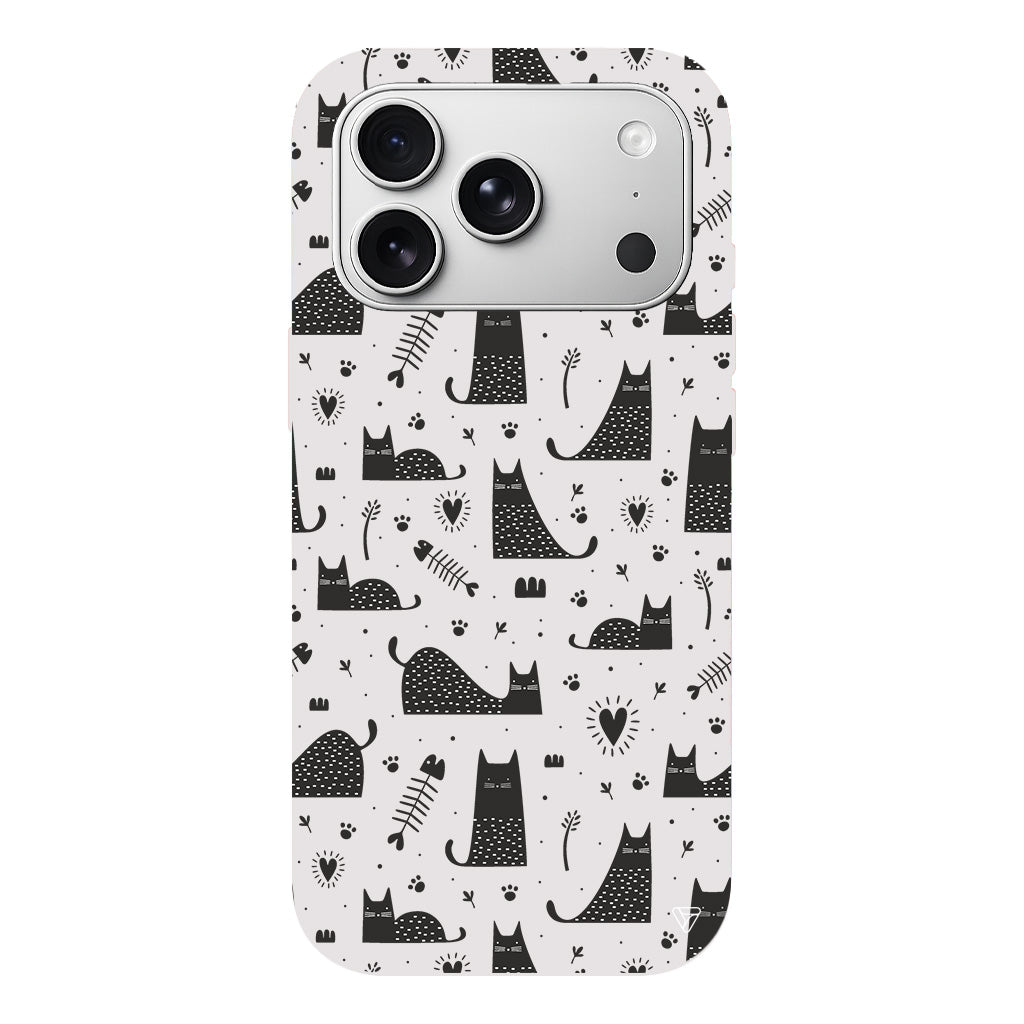 Balık ve Kedi Lansman Model İçi Kadife Silikon Telefon Kılıfı