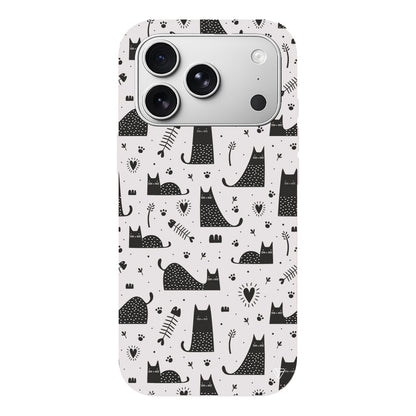 Balık ve Kedi Lansman Model İçi Kadife Silikon Telefon Kılıfı