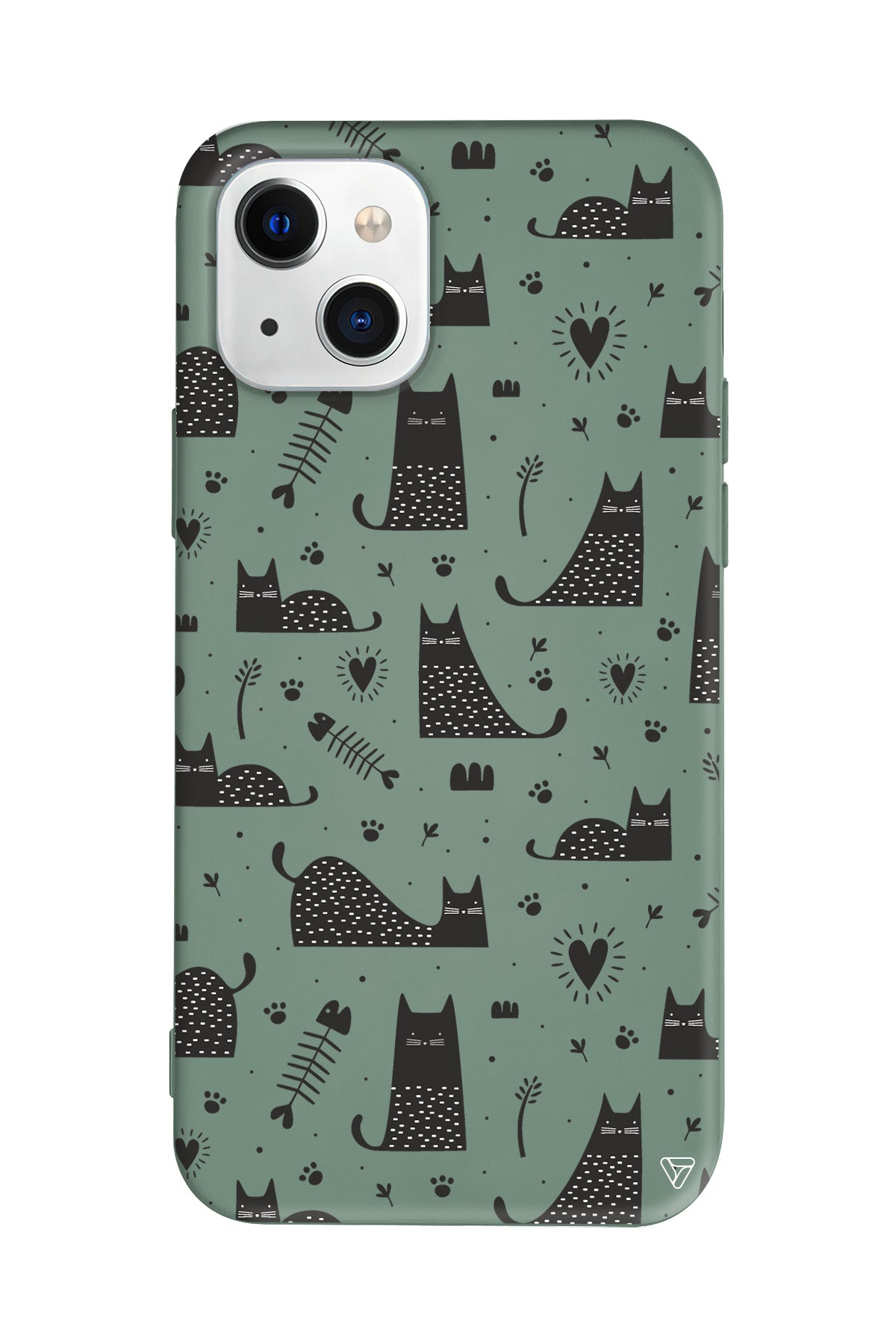 Balık ve Kedi Lansman Model İçi Kadife Silikon Telefon Kılıfı – Plus Serisine Özel