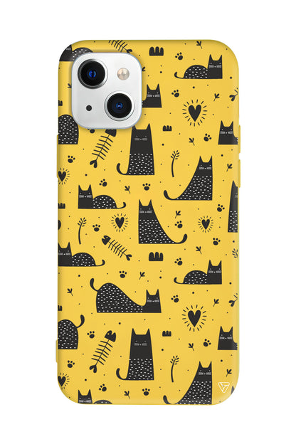 Balık ve Kedi Lansman Model İçi Kadife Silikon Telefon Kılıfı – Plus Serisine Özel