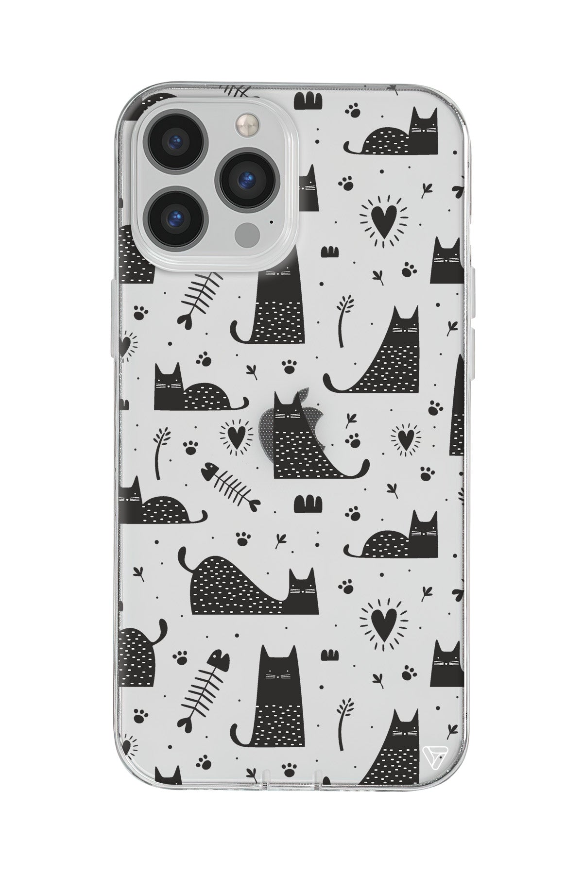 Balık ve Kedi Lansman Model İçi Kadife Silikon Telefon Kılıfı