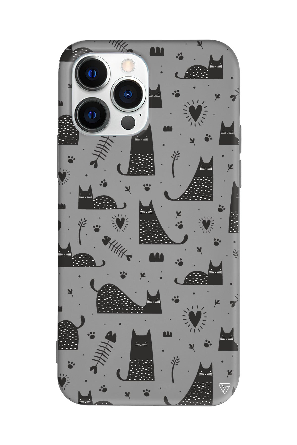 Balık ve Kedi Lansman Model İçi Kadife Silikon Telefon Kılıfı