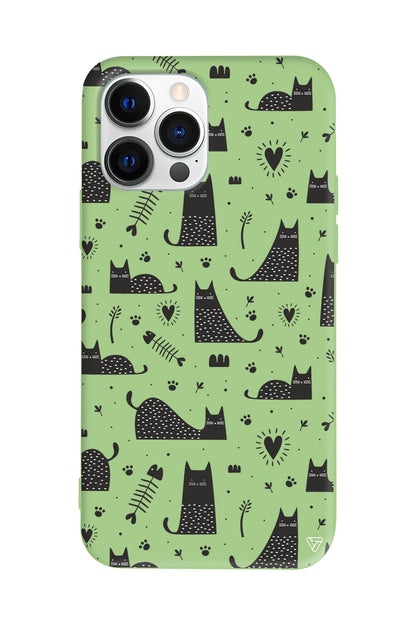 Balık ve Kedi Lansman Model İçi Kadife Silikon Telefon Kılıfı