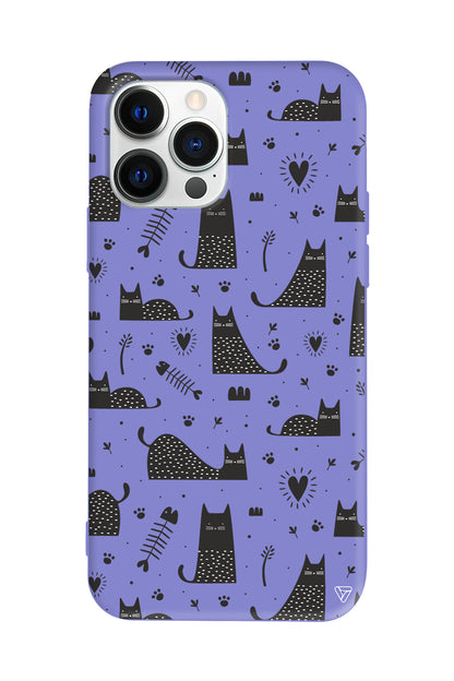 Balık ve Kedi Lansman Model İçi Kadife Silikon Telefon Kılıfı