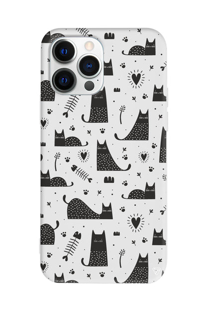 Balık ve Kedi Lansman Model İçi Kadife Silikon Telefon Kılıfı