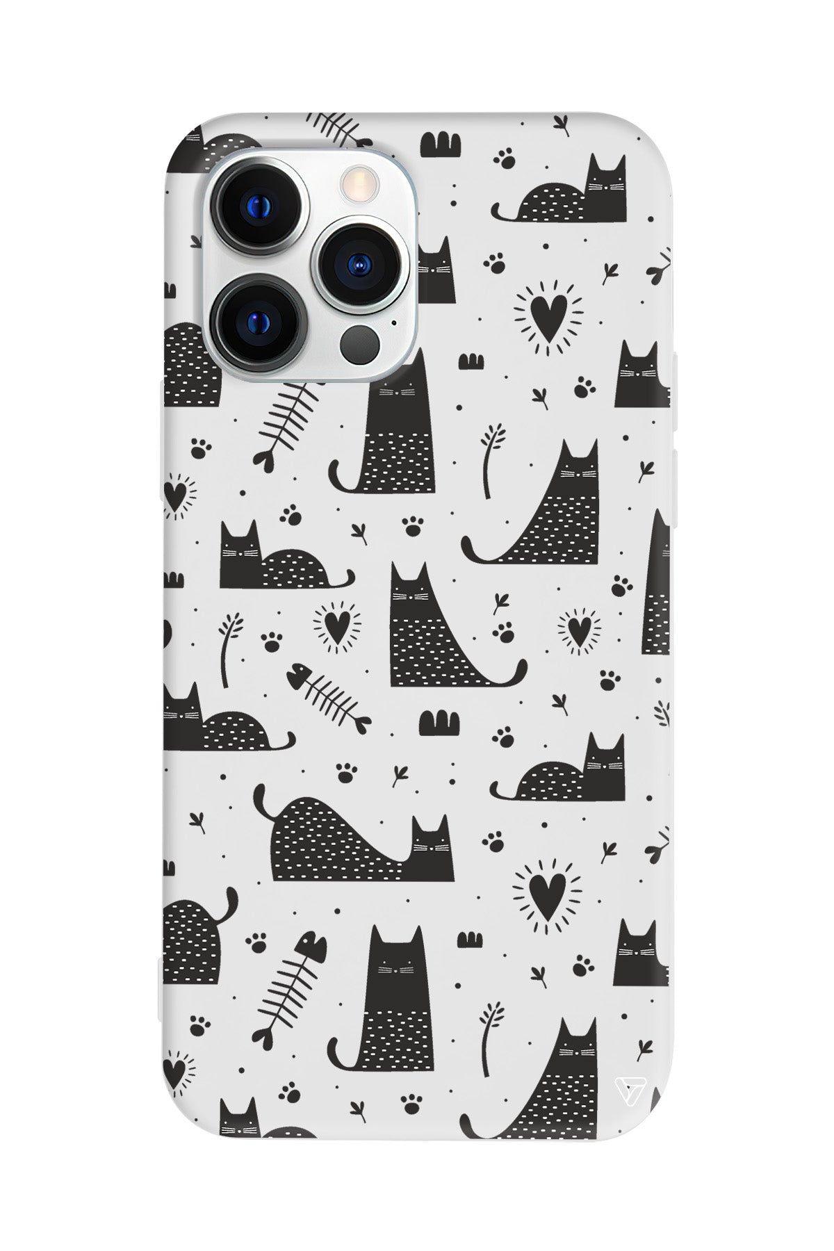 Balık ve Kedi Lansman Model İçi Kadife Silikon Telefon Kılıfı