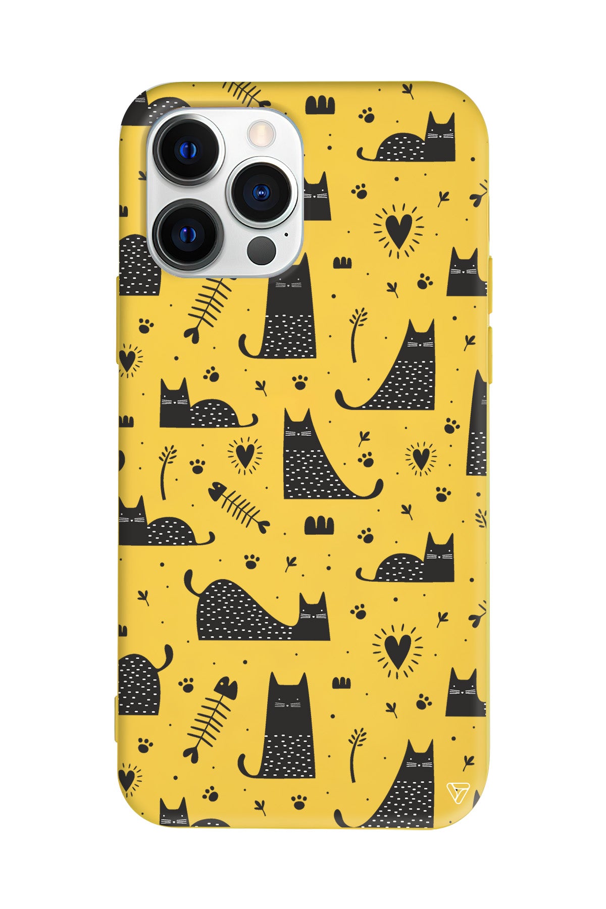 Balık ve Kedi Lansman Model İçi Kadife Silikon Telefon Kılıfı