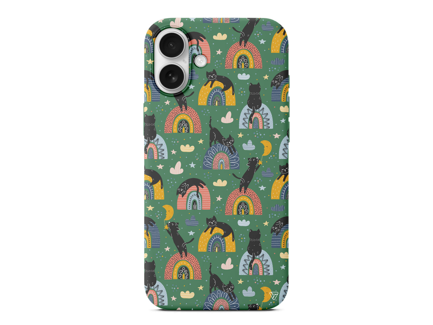 Sevimli Kara Kedi Lansman Model İçi Kadife Silikon Telefon Kılıfı