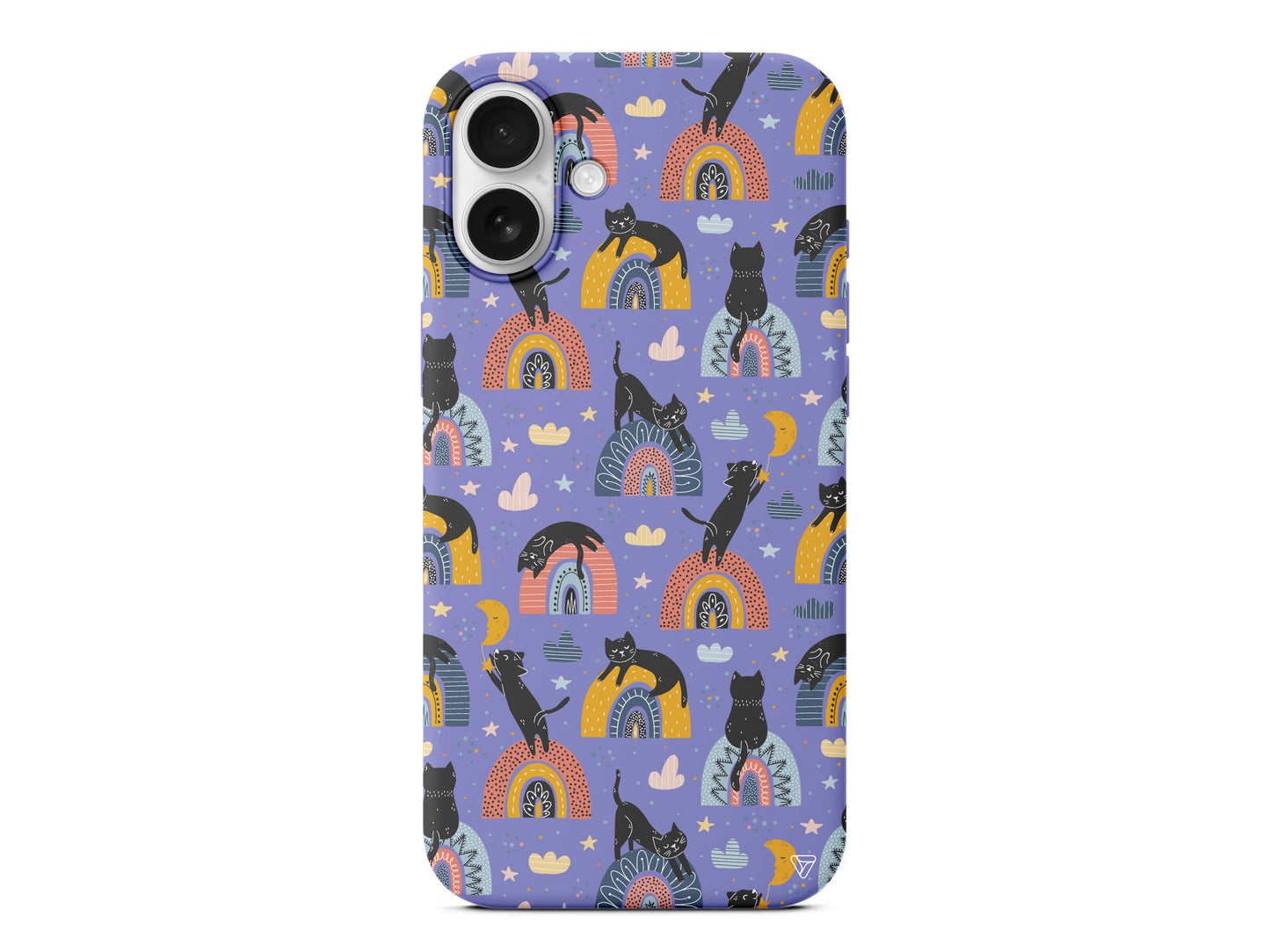 Sevimli Kara Kedi Lansman Model İçi Kadife Silikon Telefon Kılıfı – Plus Serisine Özel