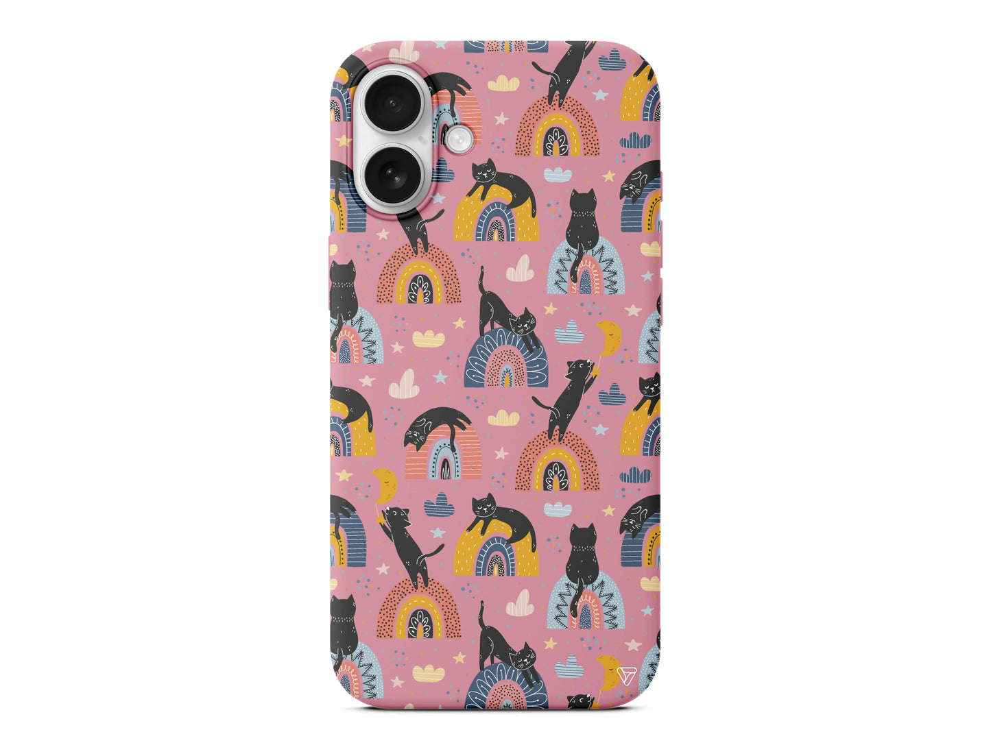 Sevimli Kara Kedi Lansman Model İçi Kadife Silikon Telefon Kılıfı – Plus Serisine Özel