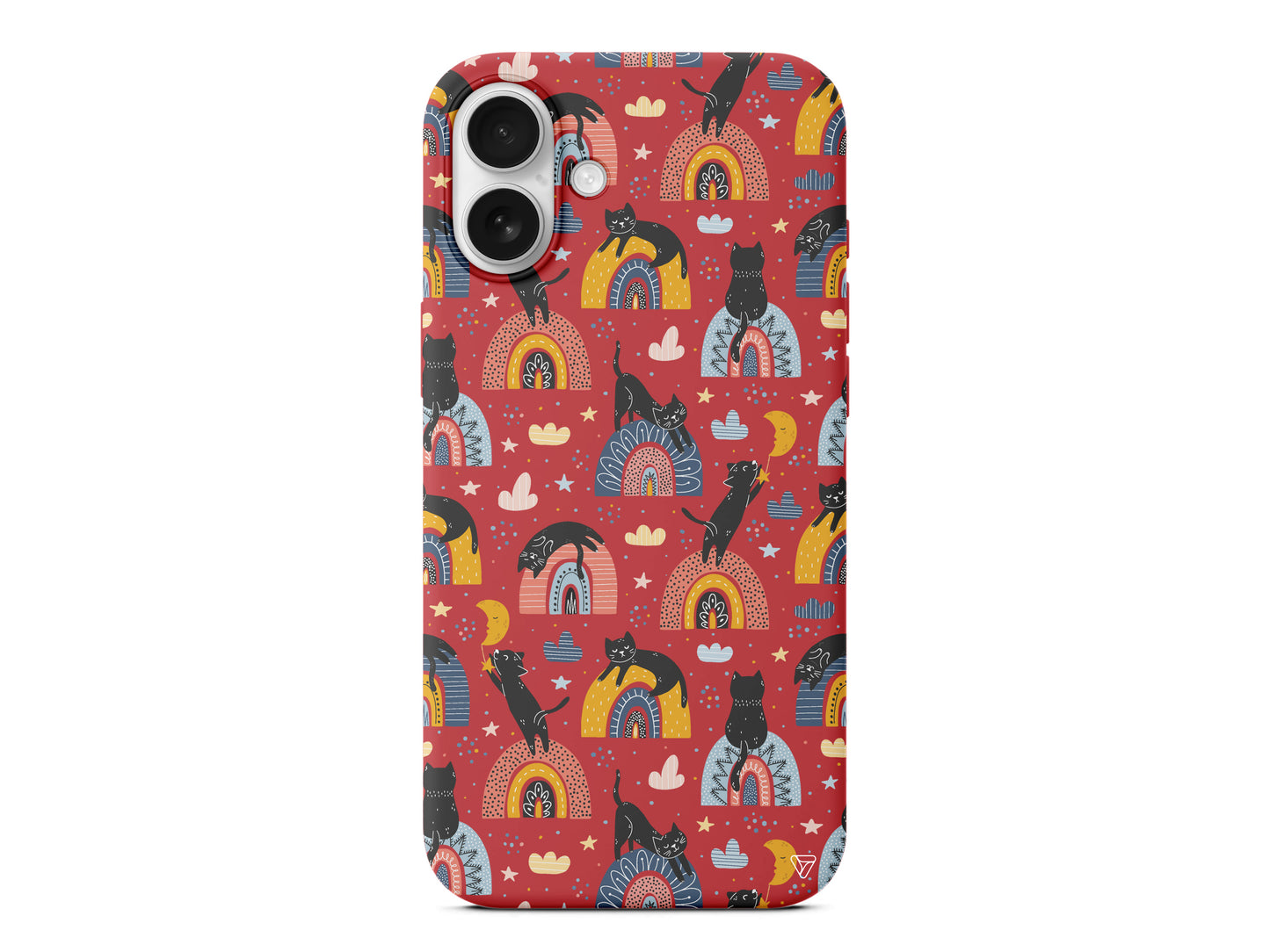 Sevimli Kara Kedi Lansman Model İçi Kadife Silikon Telefon Kılıfı – Plus Serisine Özel