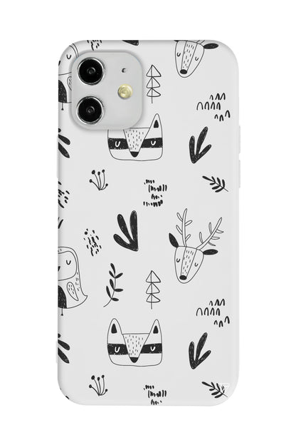 Alaska Hayvanlari Lansman Model İçi Kadife Silikon Telefon Kılıfı