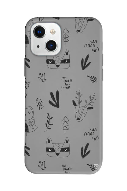 Alaska Hayvanlari Lansman Model İçi Kadife Silikon Telefon Kılıfı