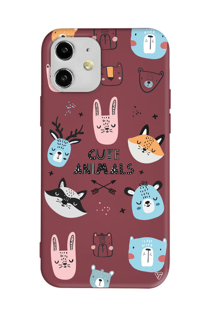 Sevimli Portreler Lansman Model İçi Kadife Silikon Telefon Kılıfı