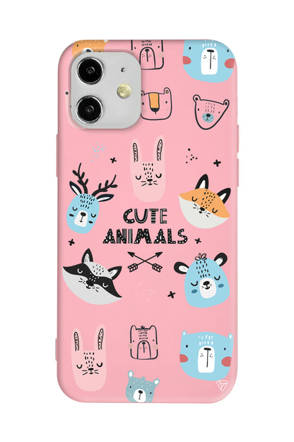 Sevimli Portreler Lansman Model İçi Kadife Silikon Telefon Kılıfı