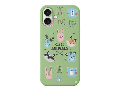 Sevimli Portreler Lansman Model İçi Kadife Silikon Telefon Kılıfı