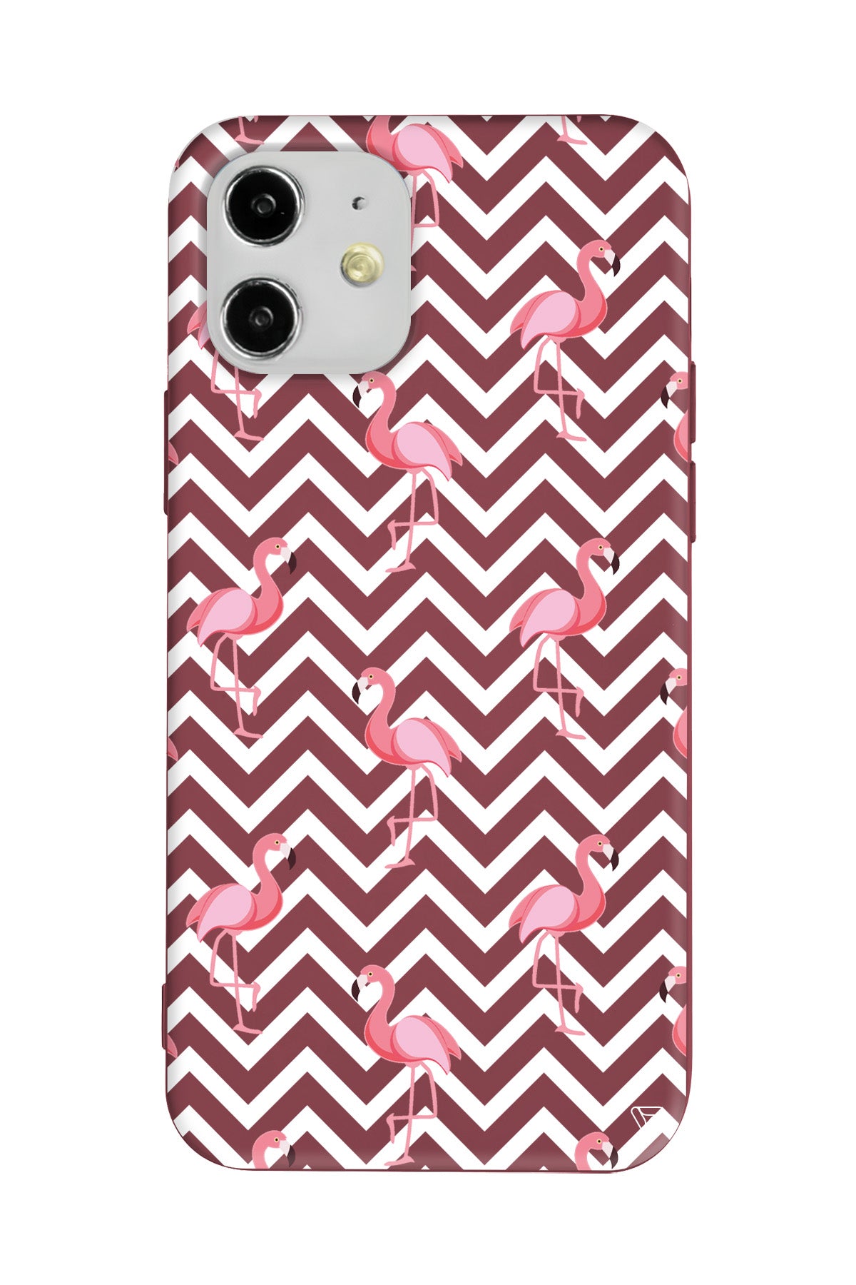 Desen ve Flamingo Lansman Model İçi Kadife Silikon Telefon Kılıfı